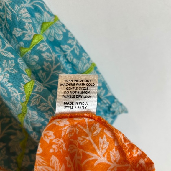 Sister Mary Patsy Embroidered Floral Patchwork Top Puff Sleeve Womens Large - Picture 5 of 9